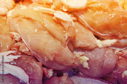 fresh raw chicken texture background