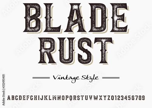 font vector .typeface rough font- Abstract modern alphabet and  fonts. happy Typography creative font design old style Vector of stylized alphabet font
