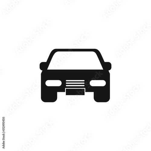 car icon in flat design style. vector illustration