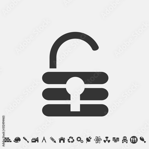 lock pad icon vector for web and graphic design