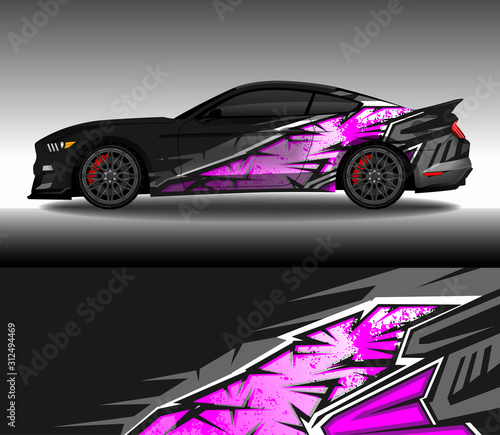 Wrap car decal design vector, custom livery race rally car vehicle sticker and tinting.