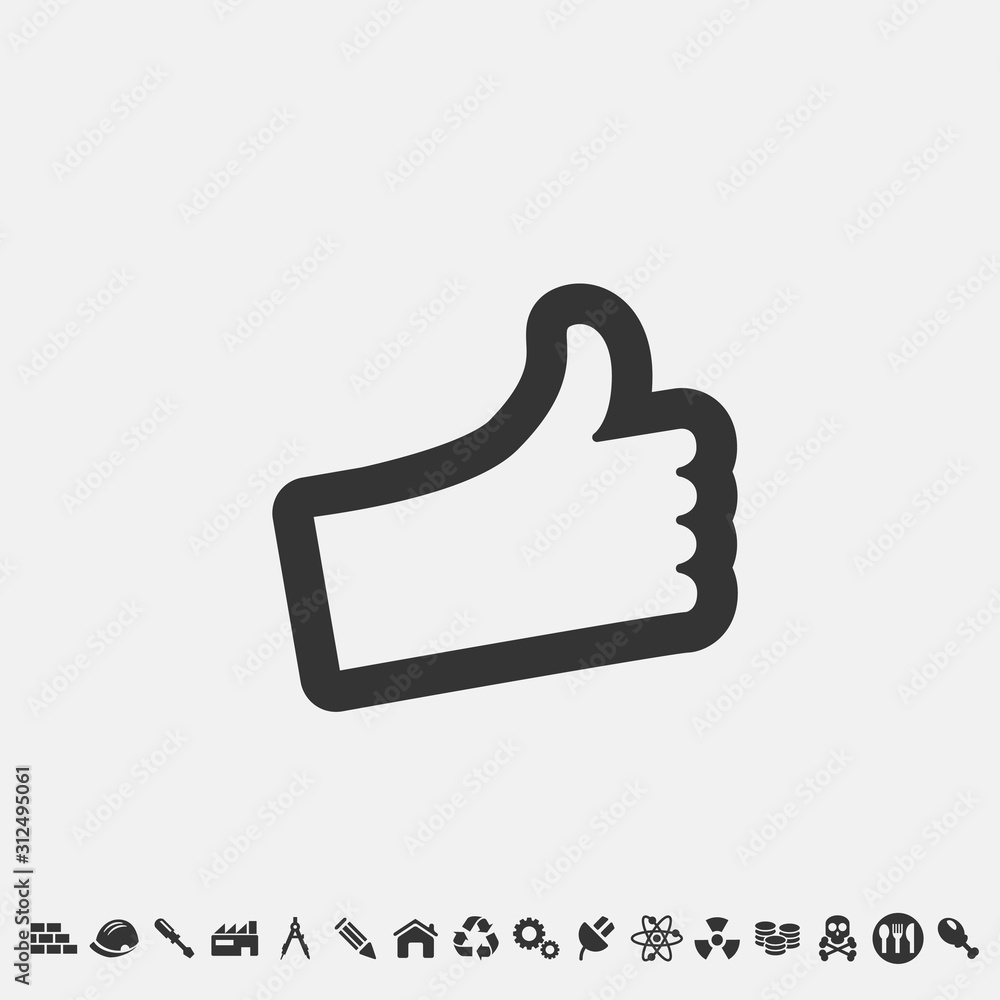 thumbs up icon vector for web and graphic design thumbs up icon vector for web and graphic design