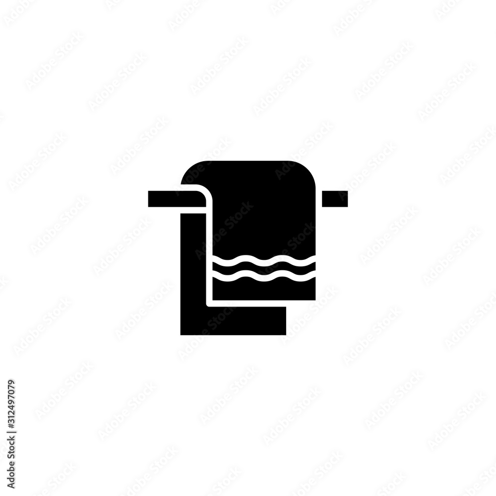 Towel icon. Isolated symbol on laundry line sign. Element of web icon for mobile concept and web apps. 
