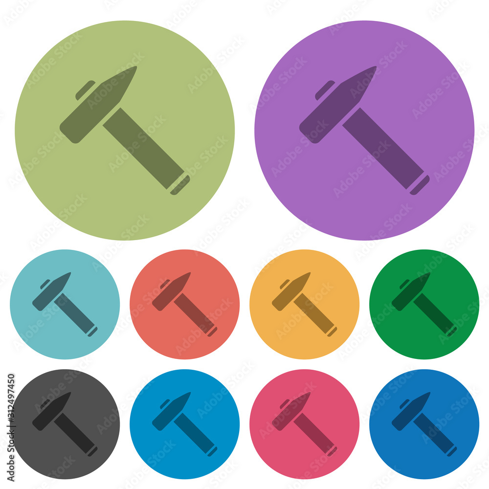 Old hammer color darker flat icons Old hammer color darker flat icons