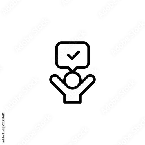 Motivational Speech icon. Positive symbol for your web site design, logo, app, UI. Vector illustration, EPS10
