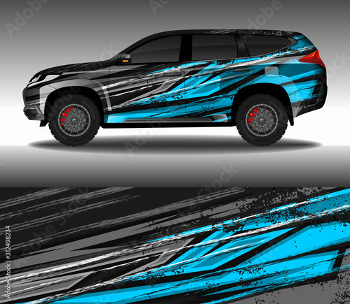 Wrap car decal design vector, custom livery race rally car vehicle sticker and tinting.