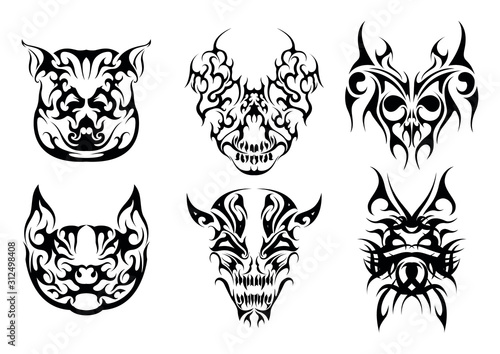 tattoo stickers abstract logotypes emblems