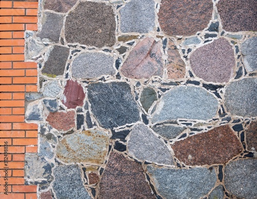 old stone wall with corner