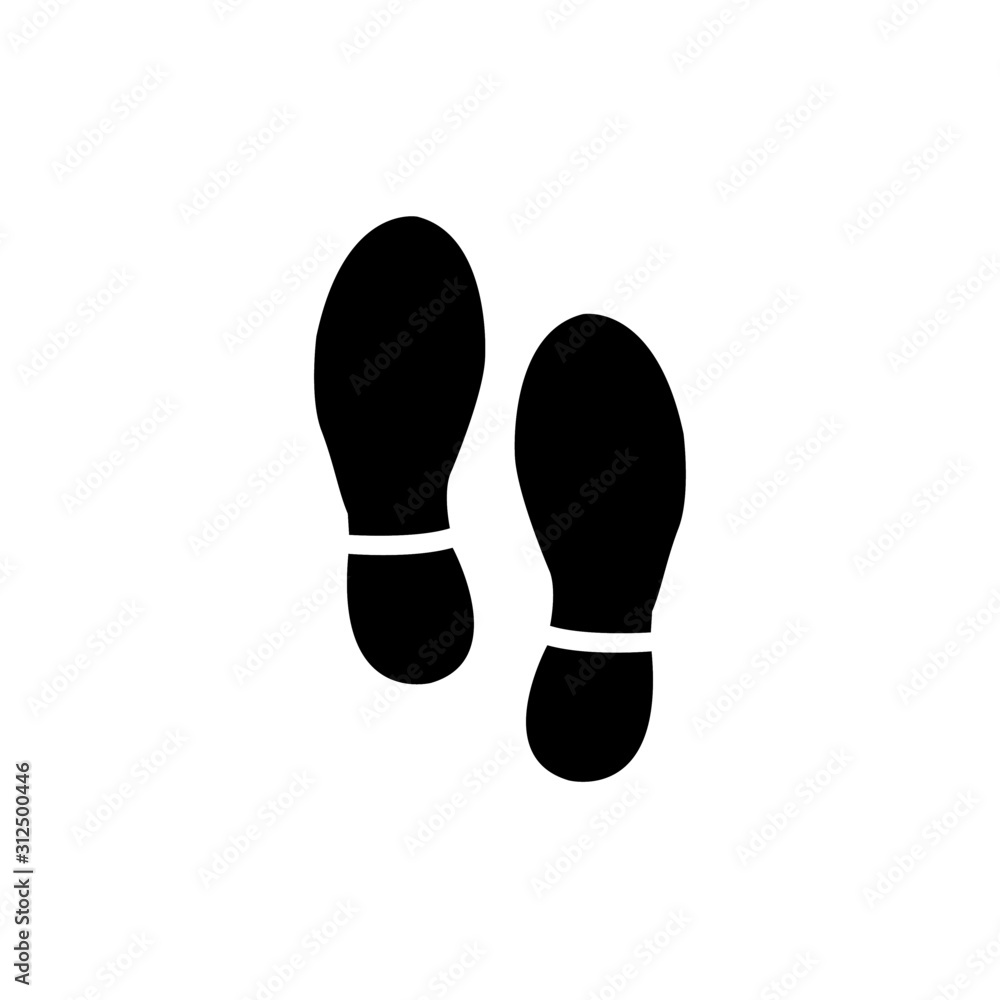 footsteps icon vector - illustration footsteps icon vector - illustration