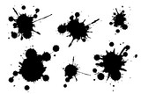 Vector illustration set of ink blots
