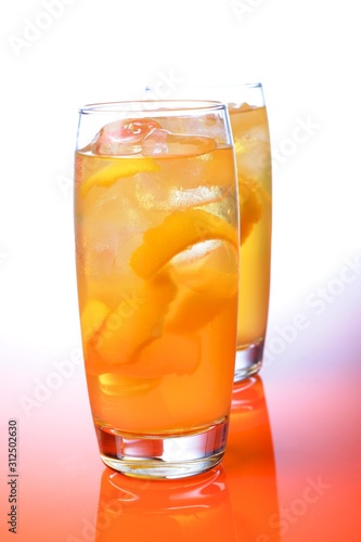 Close up of orange drink