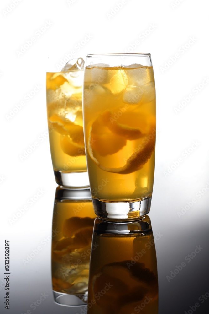 Two drinks - studio shot Two drinks - studio shot