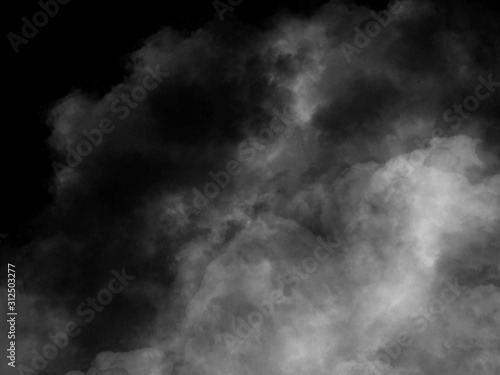 smoke on black background design concept in storms 