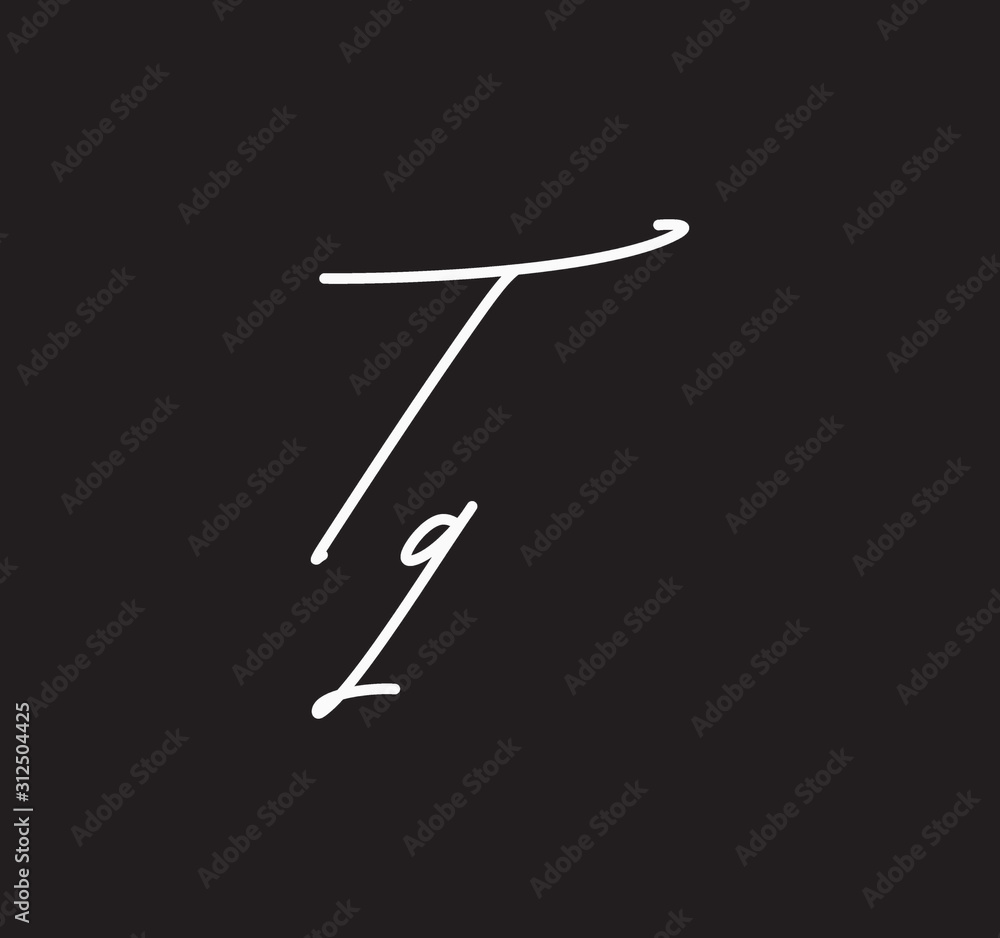 Couple Cursive Letters Initial Signature Handwriting Calligraphy Couple Cursive Letters Initial Signature Handwriting Calligraphy