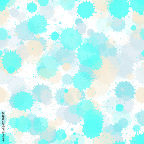 Paint blue stain vector seamless grunge background