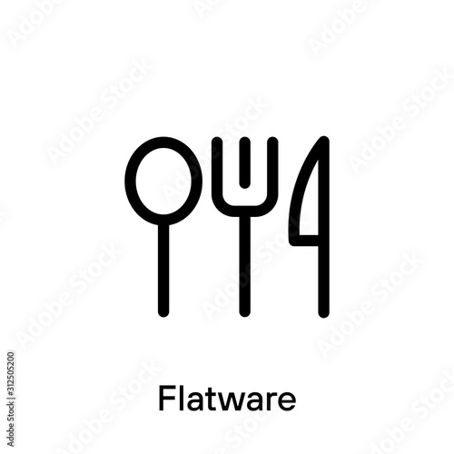 Flatware outline icon - Vector