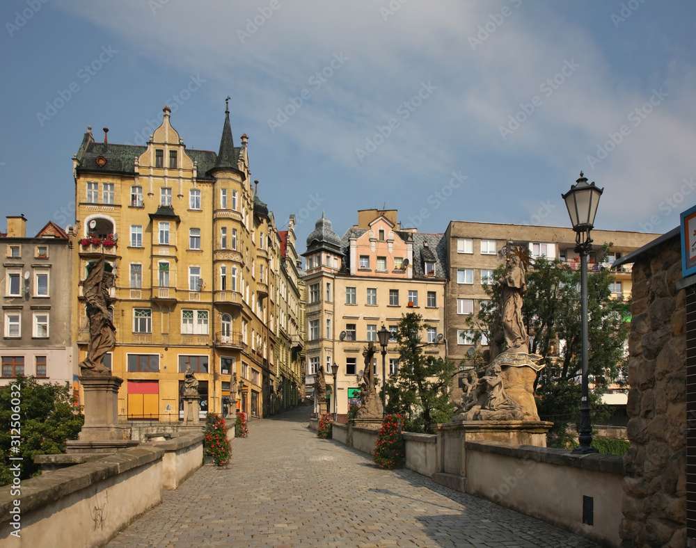 Fototapeta premium Bridge of St. John - Gothic bridge in Klodzko. Poland