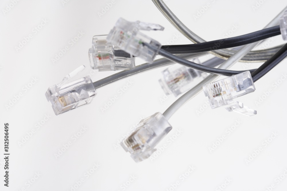 Network cable on white background Network cable on white background
