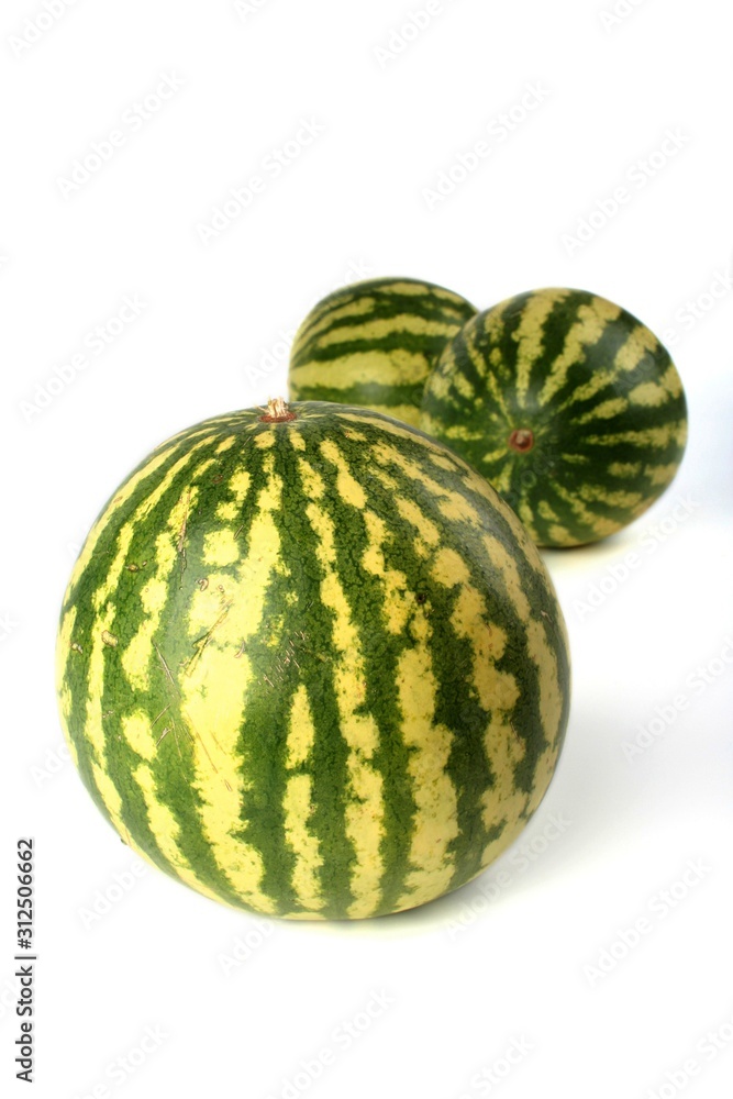 Watermelon on white background - studio shot Watermelon on white background - studio shot