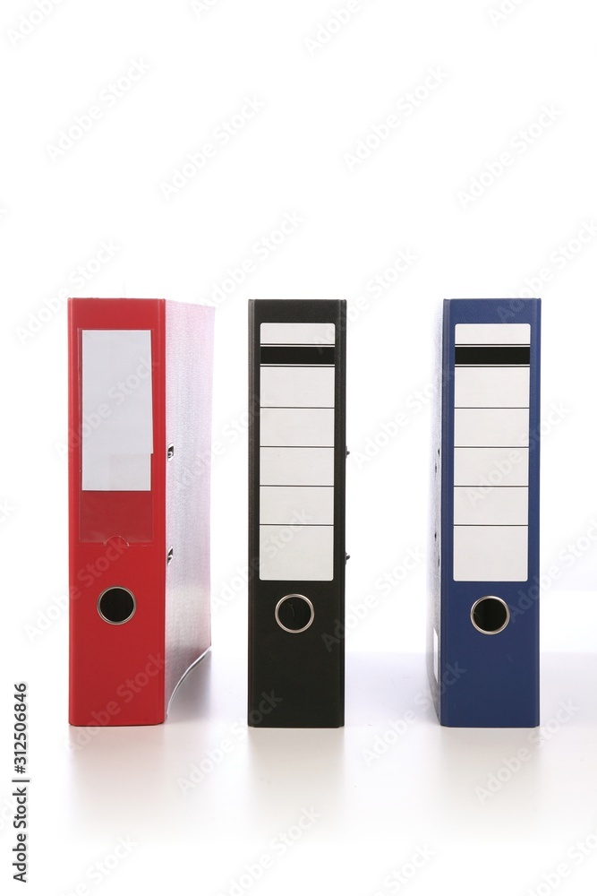 Binder on white background - studio shot Binder on white background - studio shot