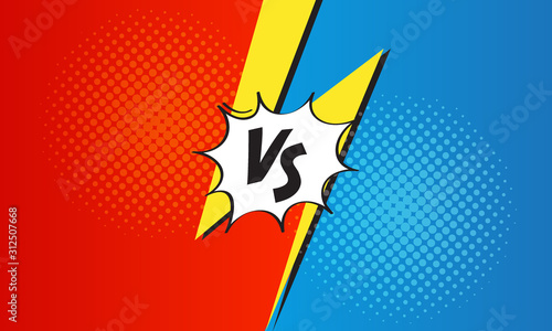 Comic book versus background. Vector illustration