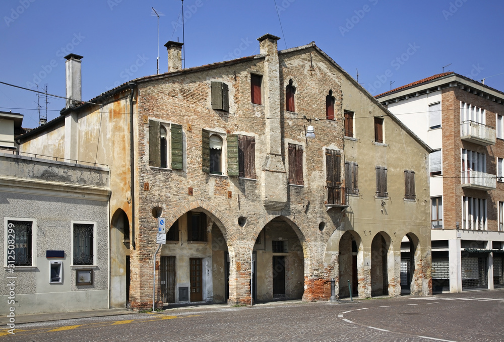 View of old Treviso. Veneto region. Italy