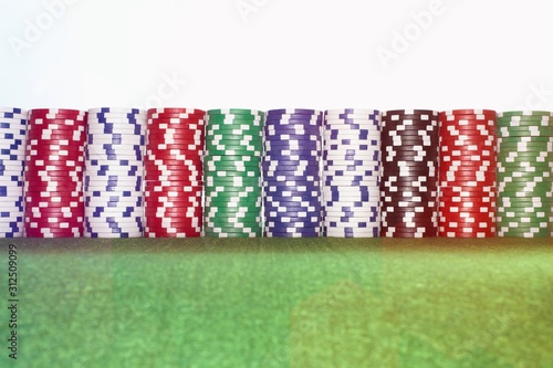 Stack of poker chips