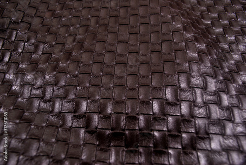 Wallpaper Mural Brown luxury leather background with a mesh pattern. Torontodigital.ca