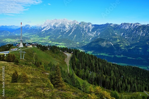 Austrian Alps-view on the massif of Dachstein from Hauser Kaibling photo