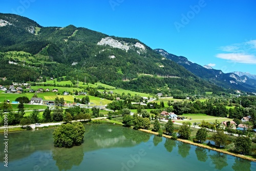 Austrian Alps-outlook from castle Trautenfels
