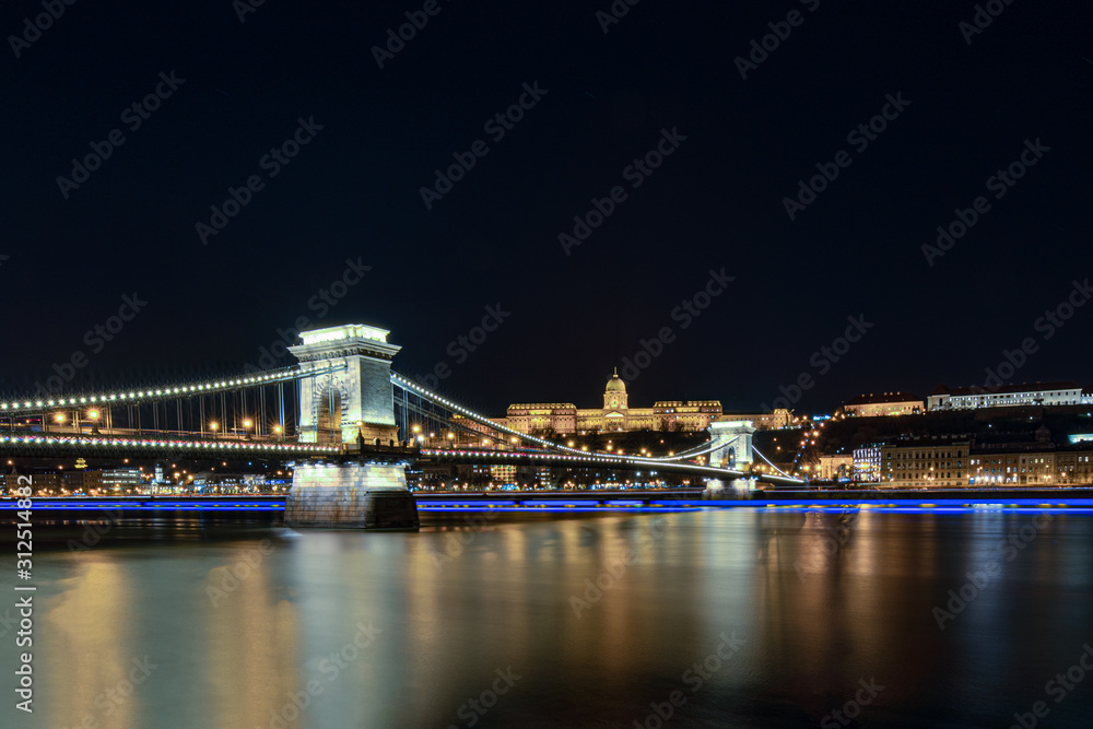 Most Łańcuchowy Budapeszt - obrazy, fototapety, plakaty 