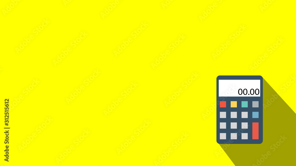Numeric keypad with calculator illustration Numeric keypad with calculator illustration