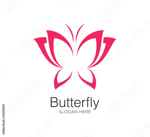 butterfly logo design vector concept