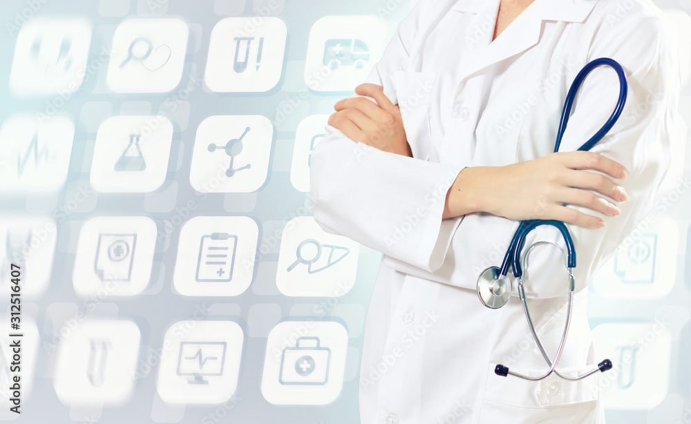 Doctor woman face not visible