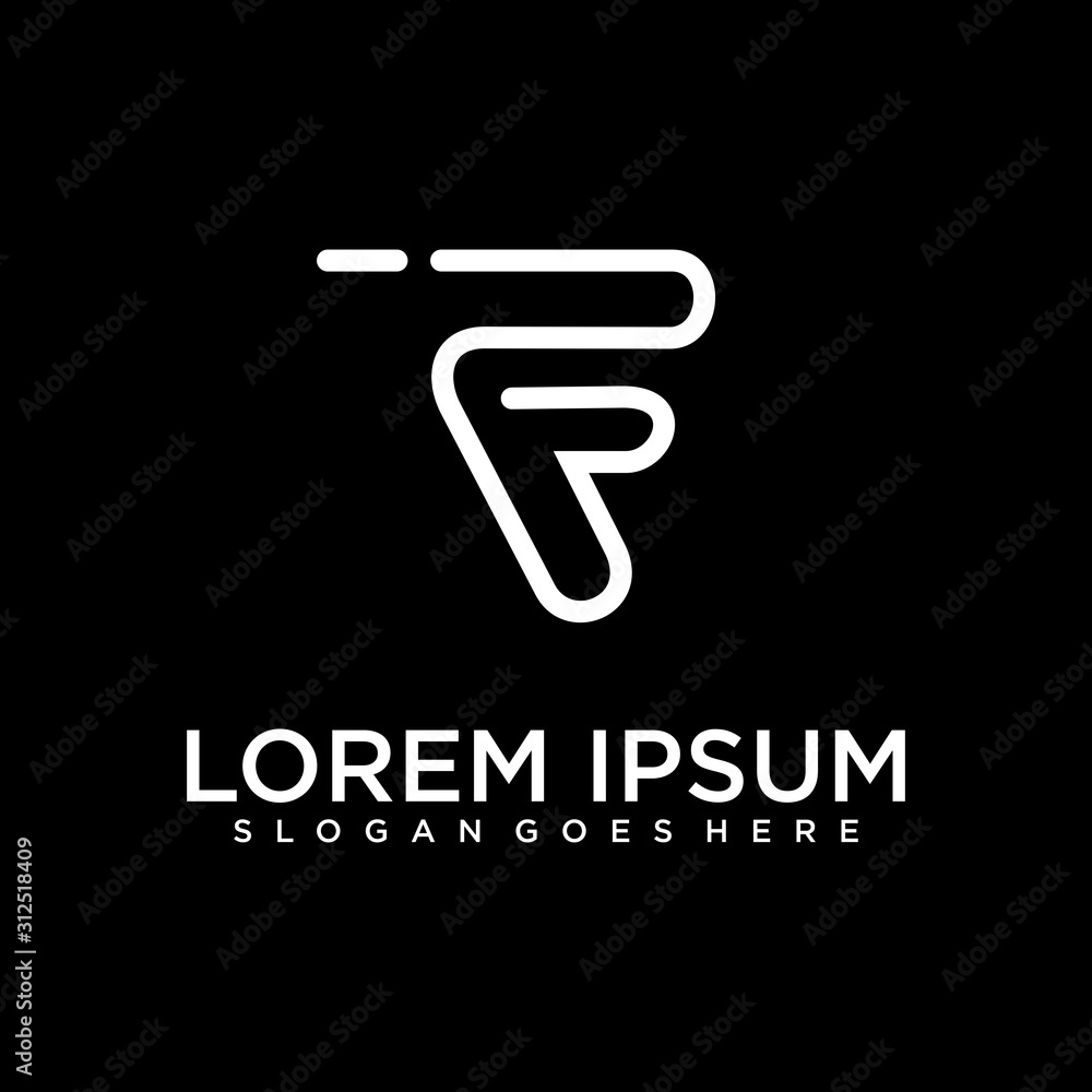 abstract initial letter F M logo design template abstract initial letter F M logo design template