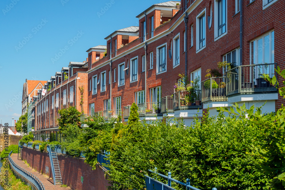 Brick buildings at Teerhof, Bremen, Germany