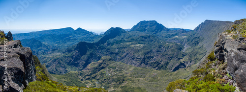 La Réunion, Cirque de Mafate valley Panorama 