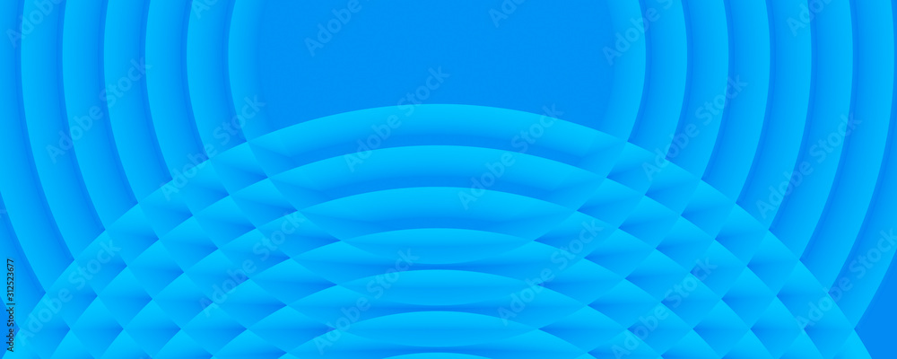 Obraz Gradient rounded blue banner background