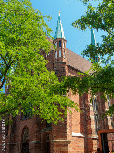 Obraz na płótnie Catholic church St. Johann ( St. John) in Bremen, Germany, Europe w salonie