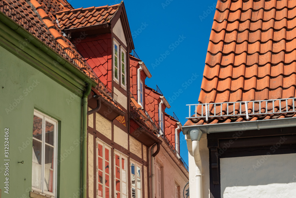 Colorful houses in old quarter of fishermen in Bremen