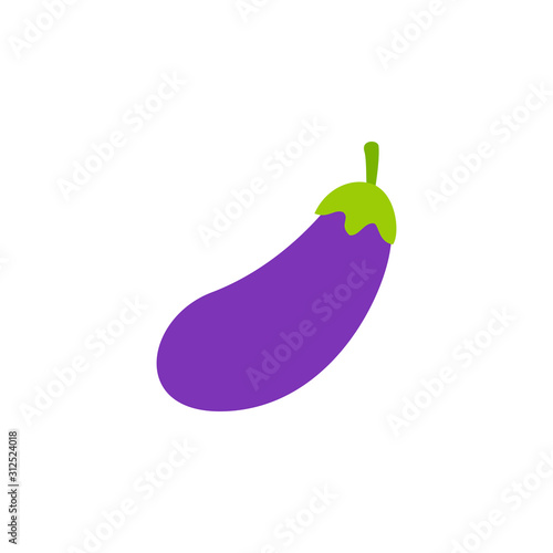 Cartoon eggplant icon design. vector illustration