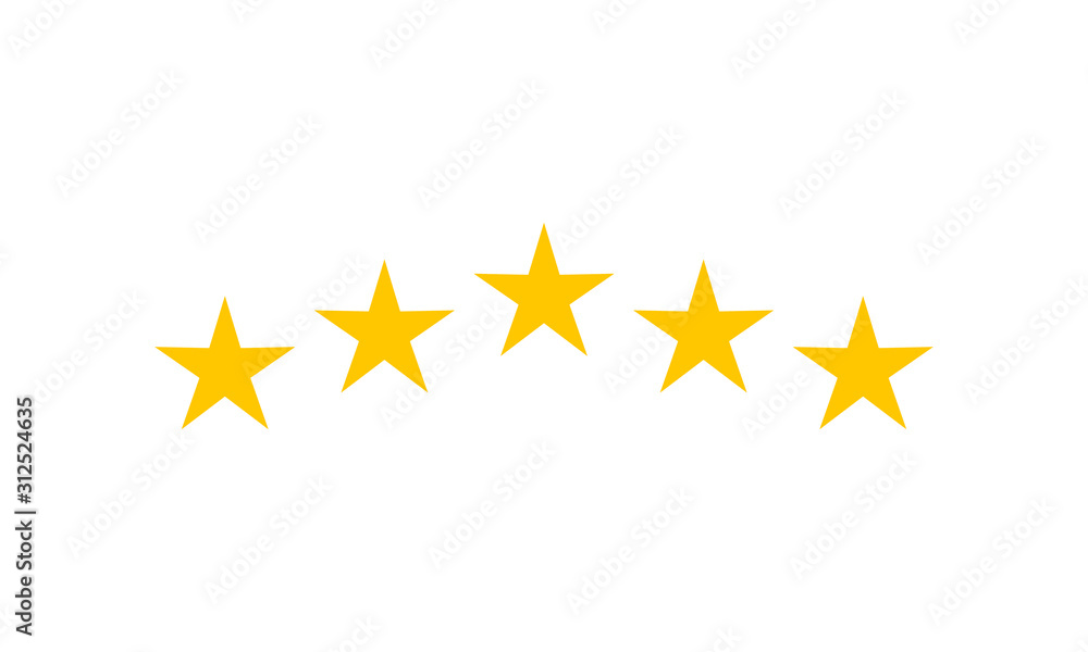 Five stars customer product rating review. vector illustration. Five stars customer product rating review. vector illustration.