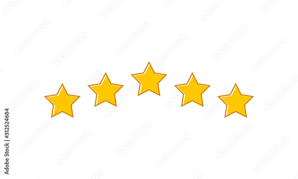 Five stars customer product rating review. vector illustration. Five stars customer product rating review. vector illustration.