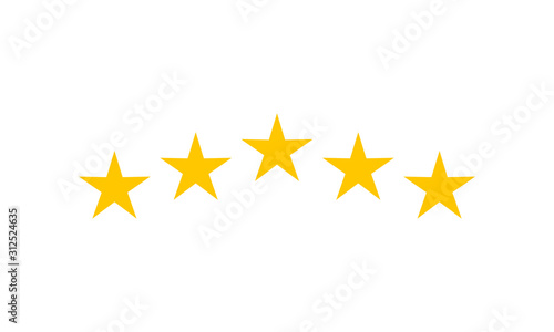 Five stars customer product rating review. vector illustration.