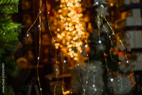 Obraz na płótnie Illumination garland decoration w salonie