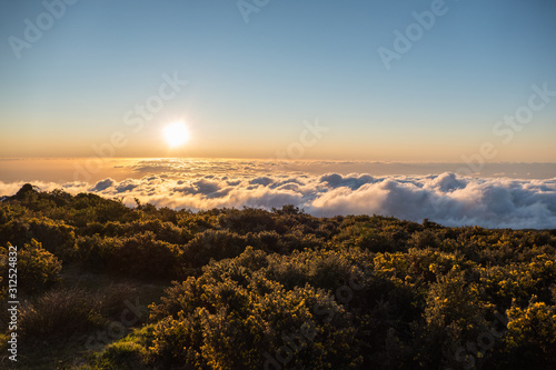 La Réunion, Cirque de Mafate Sunset over the ocean