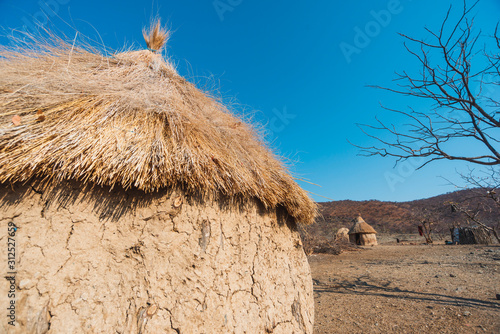 focus on Himba hut