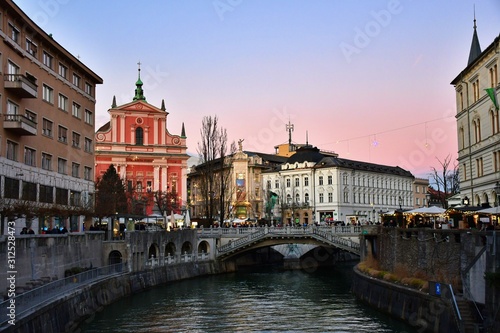 Bridge in Ljubljana city