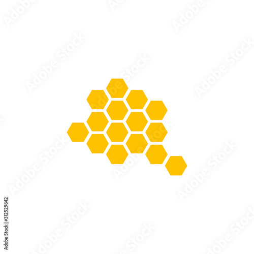 abstract honeycombs design vector illustration.