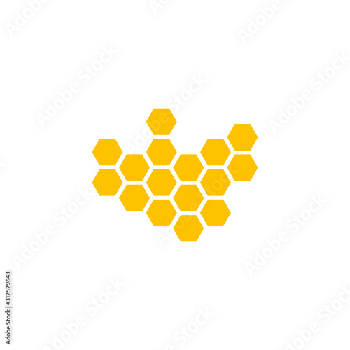 abstract honeycombs design vector illustration.